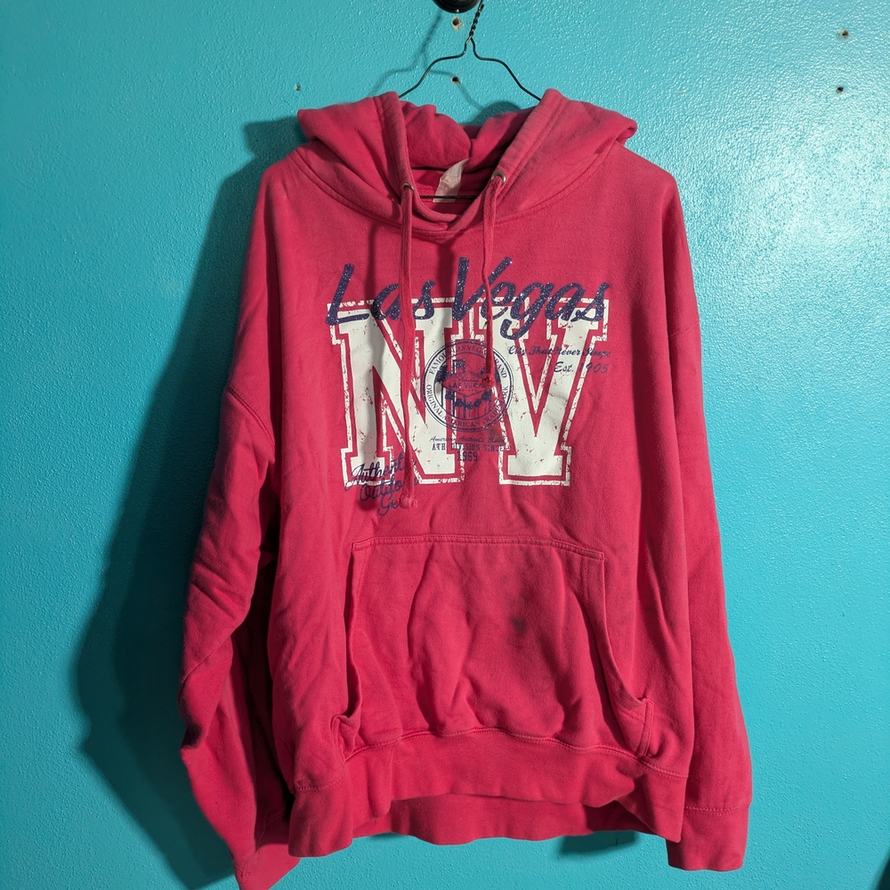 Pink Las Vegas NY Graphic Hoodie Sweatshirt